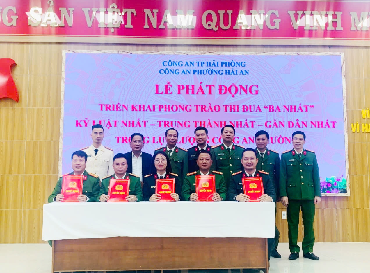 Công an phường Hải An phát động phong trào thi đua “Ba nhất”